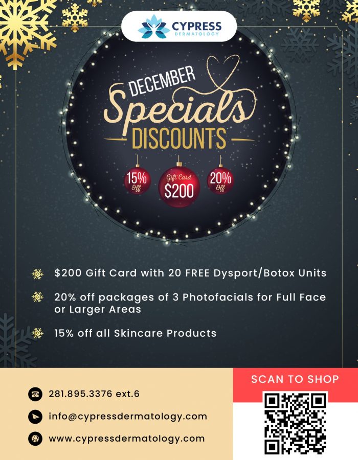 Cypress Dermatology December Specials-2024